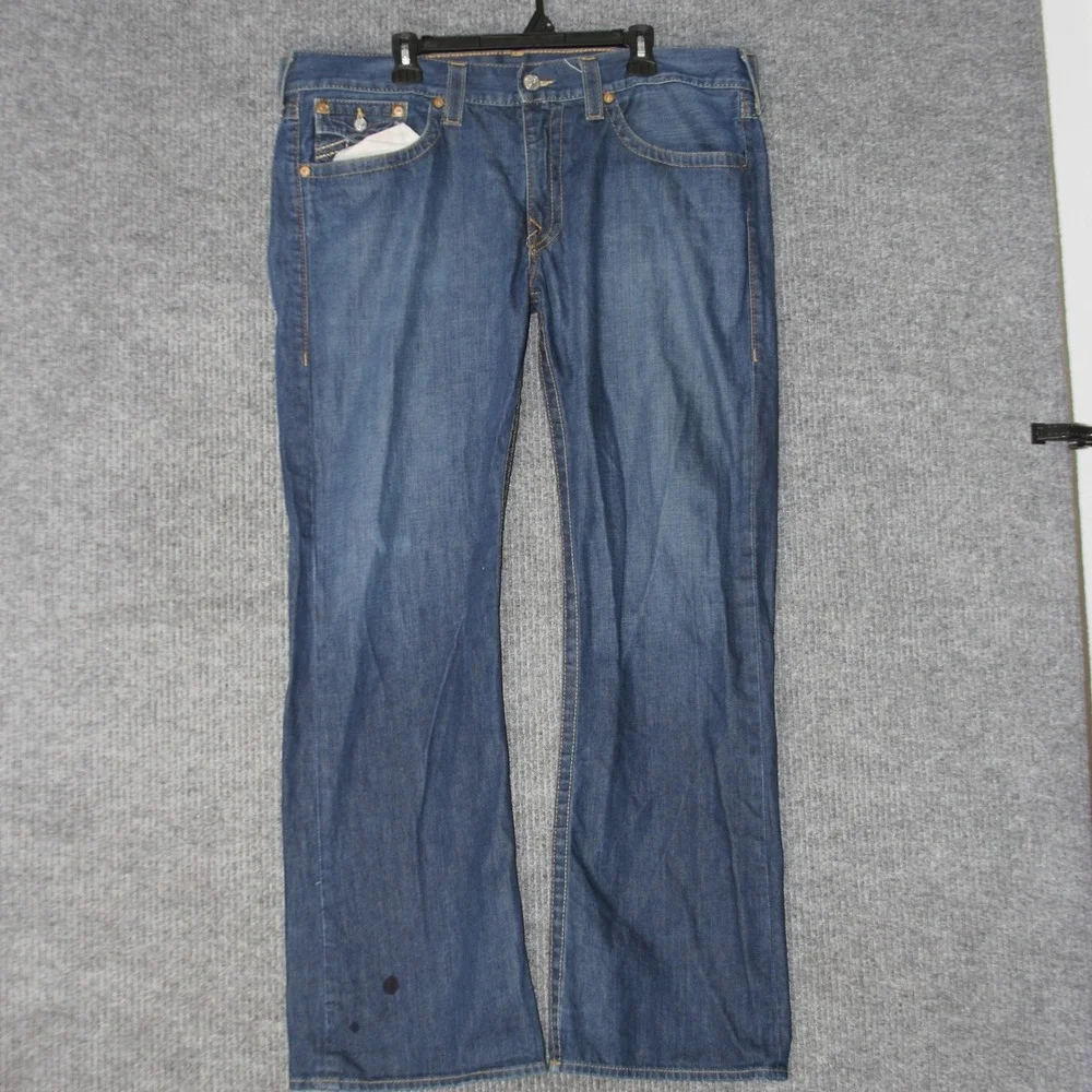 True Religion‎ Bootcut Jeans Mens 40 Blue Section 4001 Cut Made In USA